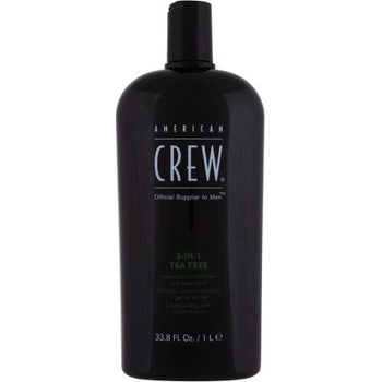 American Crew 3-IN-1 Tea Tree 1000 ml шампоан, балсам и душ гел в едно за мъже