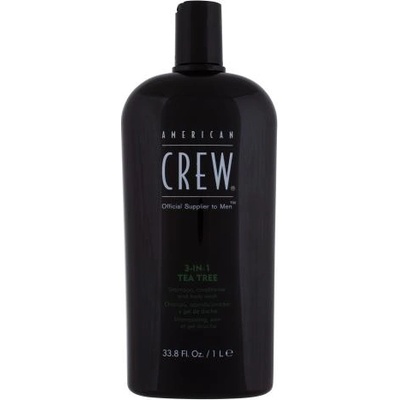American Crew 3-IN-1 Tea Tree 1000 ml шампоан, балсам и душ гел в едно за мъже