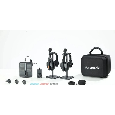 Saramonic WiTalk9 WT2S 2-osobný plne duplexný 1,9 GHz bezdrôtový interkom s headsetom s puzdrom