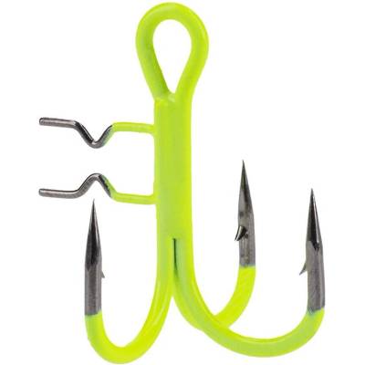 Mikado Trojháčky Jaws Vertical Fluo Žlutý vel. 3/0 4 ks