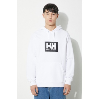 Helly Hansen Памучен суичър Helly Hansen в бяло с качулка принт 62981 53289 (53289)