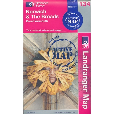 mapa Norwich,The Broads 1:50 t. laminovaná