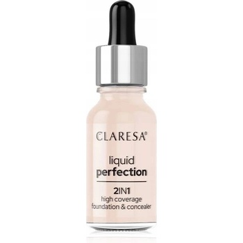 Claresa Liquid Perfection Korektor a krycí make-up 2v1 101 Light 18 g