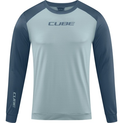 Cube MTB Round Neck L/S grey´n´anthracite