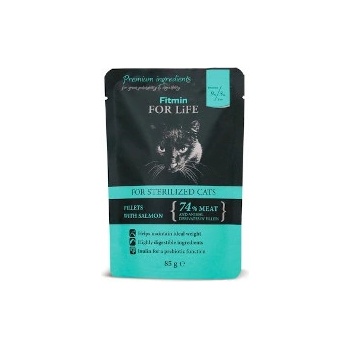 Fitmin For Life cat sterilized salmón 85 g