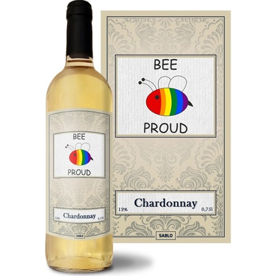 Sablio Bee proud Chardonnay biele suché víno 12 % 0,75 l (čistá fľaša)