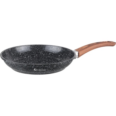 Goldmann Тиган Goldmann GM-0428, 28см, Мраморно покритие, Индукция, Черен (9999GM0428)