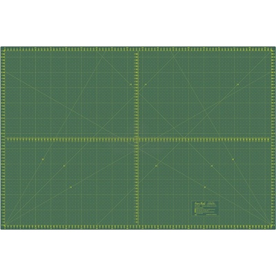 Donwei Řezací podložka na látky, patchwork DONWEI DW-12121, samosvorná, zelená, 90x60cm, vel. L , tloušťka 3mm – Sleviste.cz