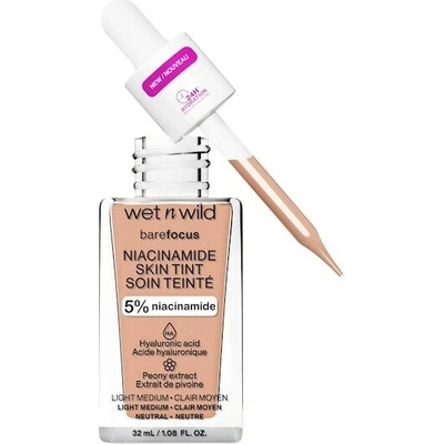 wet-n-wild Oblicej FoundationBarefocus Niacinamide Skin Tint Light Medium Sand 32 ml