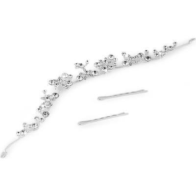 Prima-obchod Štrasová ozdoba / čelenka do vlasů, barva crystal – Zboží Mobilmania