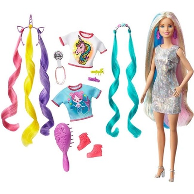 Mattel Игрален комплект Barbie - Кукла с Блестяща дълга коса, 1710195