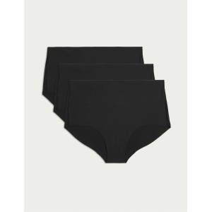 Marks & Spencer Боксер бикини без видими ръбове с висока талия, 3 бр. в опаковка Marks & Spencer черно Marks & Spencer | Cheren | ЖЕНИ | S
