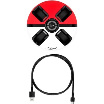 Hyperx Докинг станция HyperX ChargePlay Quad 2, за Nintendo Switch Joy-Con контролери, Бяло/Червено (6Y2G7AA)