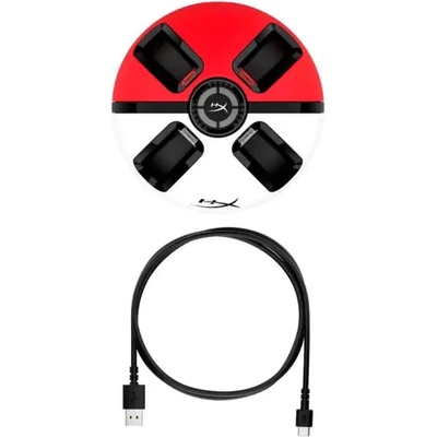 Hyperx Докинг станция HyperX ChargePlay Quad 2, за Nintendo Switch Joy-Con контролери, Бяло/Червено (6Y2G7AA)