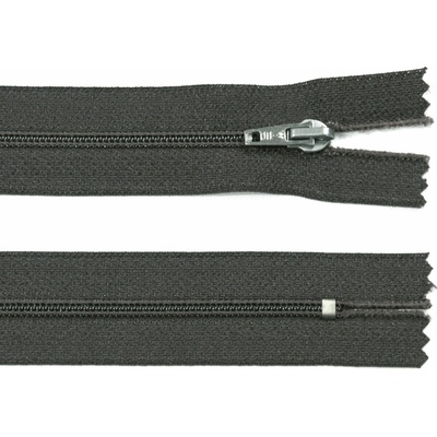Spirálový zip no.3 nerozepínací 22cm - více barev color: 728 tmavě hnědošedá