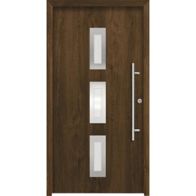 Splendoor Hliníkovo-oceľové vchodové dvere bezpečnostné Artemis RC2 110 x 210 cm P orech