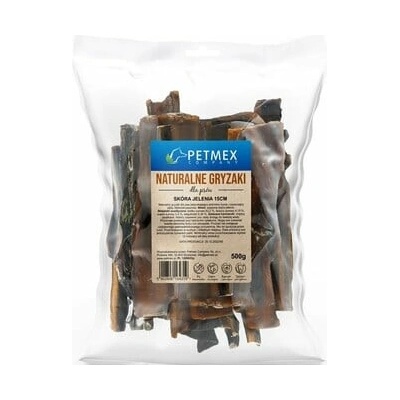PETMEX Jelenia koža 15 cm prírodná žuvacia pasta pre psov 500 g