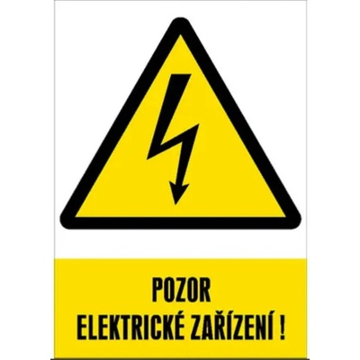 Značka Pozor Elektrické zařízení! - samolep. fólie