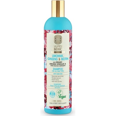 Natura Siberica Limonnik Ginseng & Biotin šampón proti padaniu vlasov 400 ml