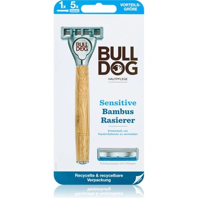 Bulldog Sensitive Bamboo самобръсначка + резервни остриета