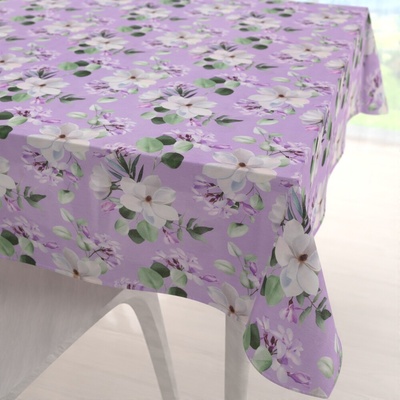 Biante štvorcový obrus PML-044 Kvety magnólie na fialovom 140x140cm