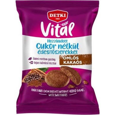 Detki Krehké kakaové sušienky bez cukru so sladidlami 180 g