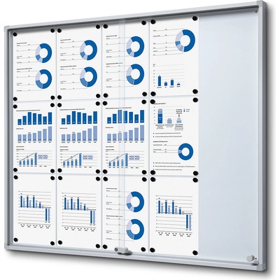 Jansen Display Interiérová Uzamykatelná Vitrína 15 x A4 1126 x 948 mm