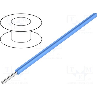 Alpha Wire 2843/1 BL005 HookUp Wire 26AWG drát Cu PTFE modrá 250V 100ft 30,5 m