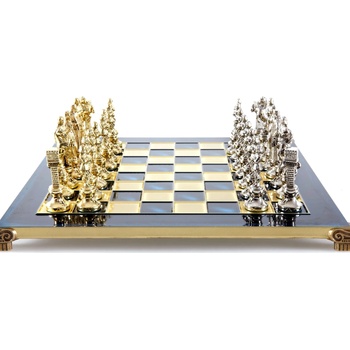 Manopoulos Луксозен шах Manopoulos - Ренесанс, сини полета, 36 x 36 cm