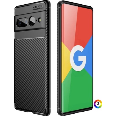 Google Pixel 7 Pro Удароустойчив Carbon Fiber Калъф и Протектор
