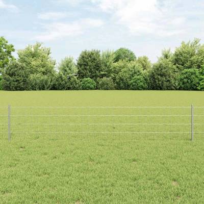vidaXL Euro plot s pilotem 50 x 0,4 m Pozinkovaná ocel Stříbrná
