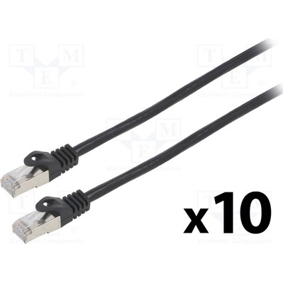 Lanberg PCF6-20CC-0025-BK Patch F/UTP Cat 6 RJ45 vidlice z obou stran lanko CCA