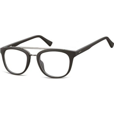 Ovalné brýle bez dioptrii Reverend - černé Olympic eyewear SUNCP135