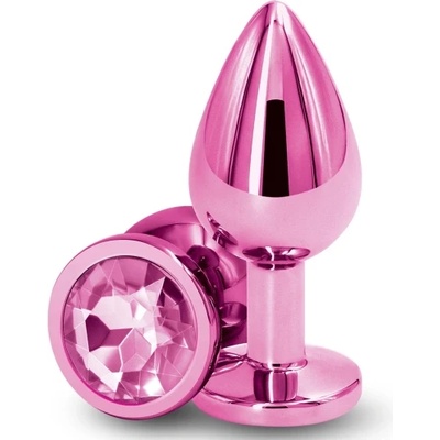 NS Novelties Метален разширител бижу с кристал Rear Assets M розов