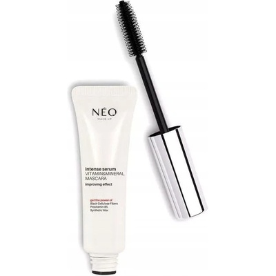 NEO MAKE UP Intense Serum Vitamin & Mineral Mascara vyživujúca riasenka pre podporu rastu mihalnic Black 9 ml