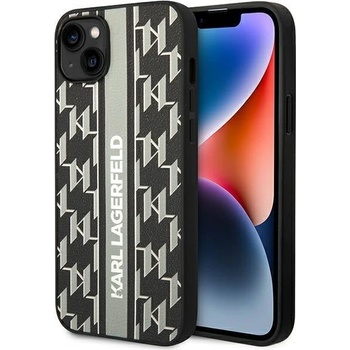 KARL LAGERFELD Кейс Karl Lagerfeld KLHCP14MPGKLSKG за iPhone 14 Plus 6.7", твърд, сив / сив, Monogram Stripe (3666339084899)