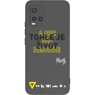 Pouzdro Picasee silikonové Vivo Y33s Kazma TOHLE JE ŽIVOT A NIC VÍC NEBUDE černé