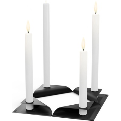 Hoefats Свещници Square черни 4 бр (00369)