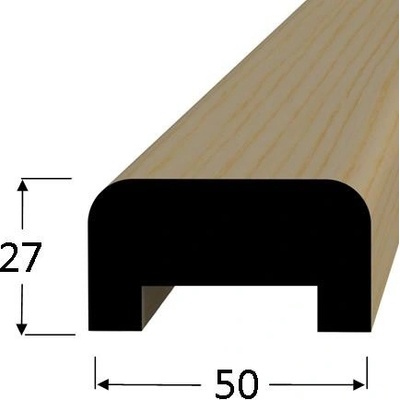 Madlo borovice 50x27mm, délka 250cm