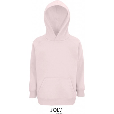 Sol's dětská bio raglánová mikina s kapucí Stellar Kids Pale Pink