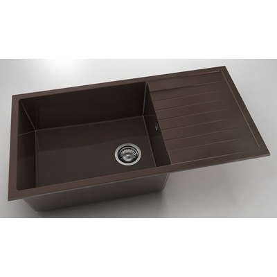 FAT Мивка Vanguard 230, Polymer marble, 18 Тъмно венге, с включен сифон