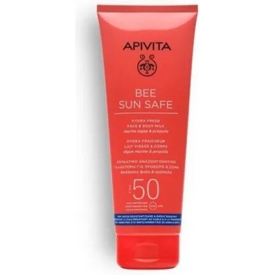 APIVITA Хидратиращ слънцезащитен лосион за лице и тяло, Apivita Bee Sun Safe Hydra Fresh Face & Body Milk SPF50 200ml