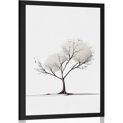 Plagát minimalistický strom bez lístia