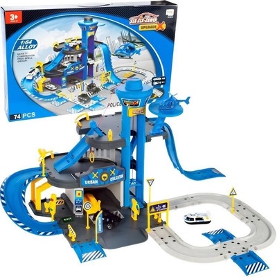 ECOTOYS Policejní parkovací stanice 74ks