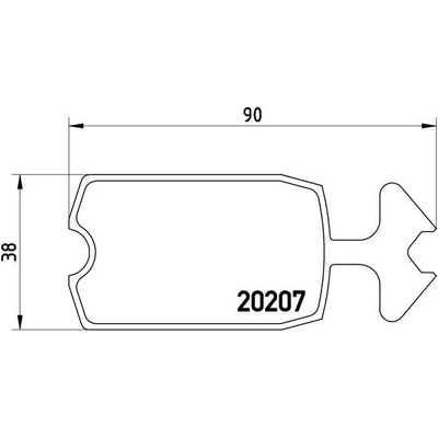 BREMBO Sada brzdových platničiek kotúčovej brzdy P61002