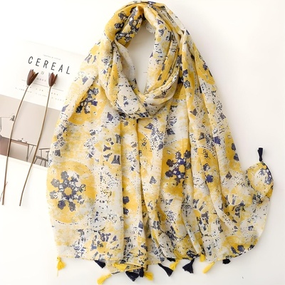 HARAHU Шал li-38348 - Жълта / Синя kp38348 (li-38348)