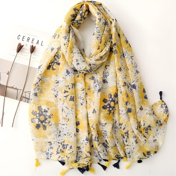 HARAHU Шал li-38348 - Жълта / Синя kp38348 (li-38348)