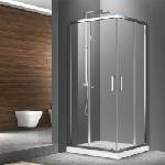 Fluminia Квадратна душ кабина Mediterraneo Hector N с плъзгащи се врати 80x80 см хром (S02RE02 80X200)