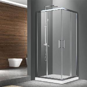 Fluminia Квадратна душ кабина Mediterraneo Hector N с плъзгащи се врати 80x80 см хром (S02RE02 80X200)