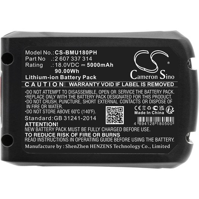 Cameron Sino Батерия акумулаторен трион BOSCH AdvancedCut 18 1600A005B0 LiIon 18V 5000mAh Cameron Sino (CS-BMU180PH)